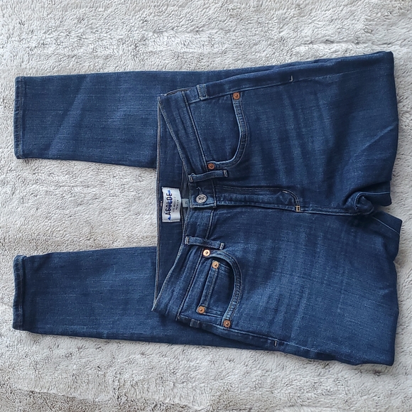 Agolde Dark Medium Wash Mid Rise Skinny Blue Jeans Size 25 Waist 25 Inches - Picture 2 of 6
